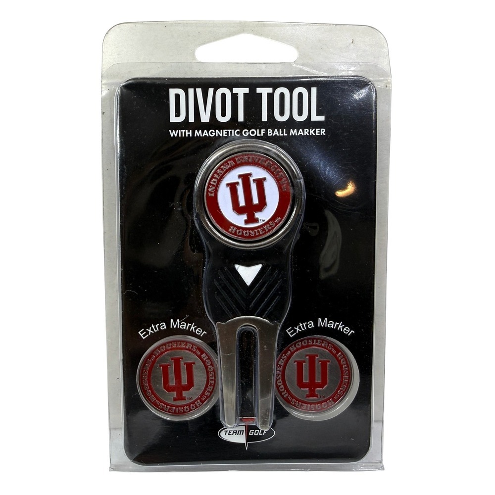 Indiana Hoosiers Golf Divot Tool with 3 Magnetic Ball Markers NCAA Team Golf New